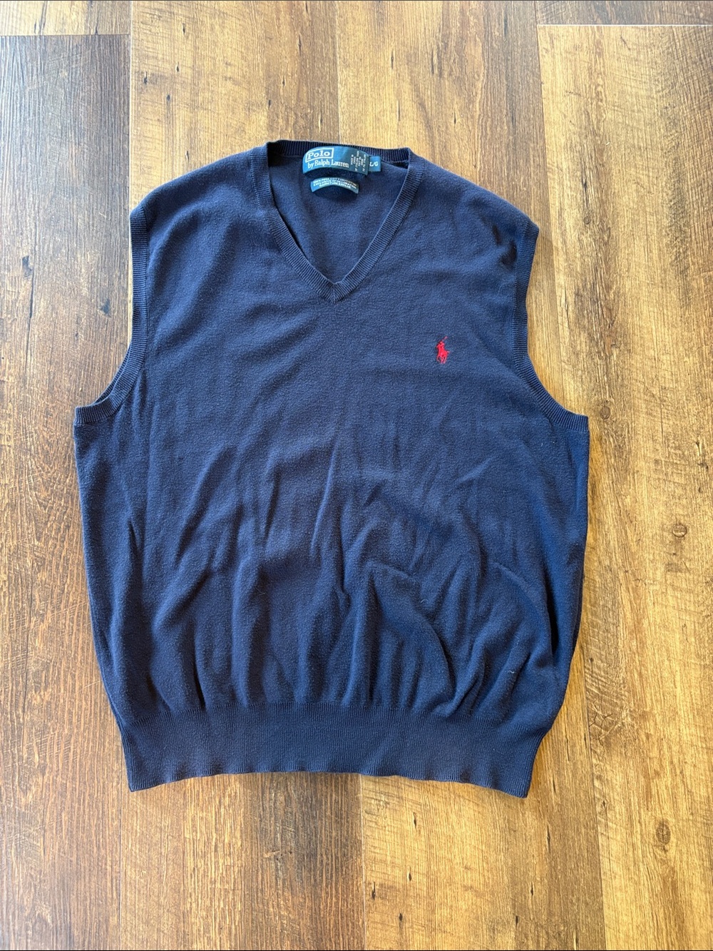 Vintage Polo by Ralph Lauren 100% Pima Cotton Sweater Vest Men’s L